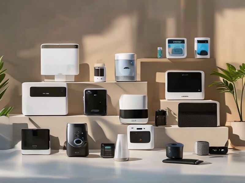 Clean lifestyle product shot of 2026 Smart Home Gadgets: 7 AI-Optimized Devices That Automate Daily Routines & Slash Utility Bills, natural lighting, minimal background, professional review style photography