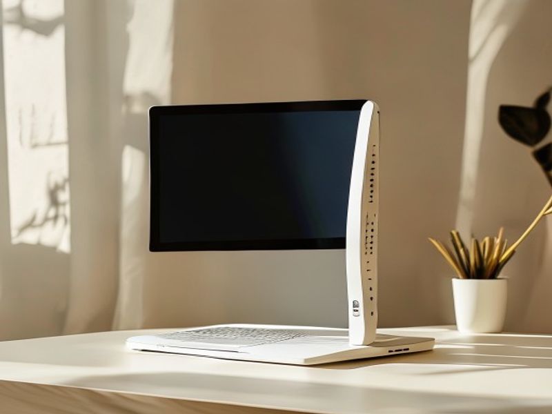 Clean lifestyle product shot of 2026’s Smartest AI-Posture Laptop Stands: Real-Time Alignment Tracking & Silent Active Cooling Reviewed, natural lighting, minimal background, professional review style photography