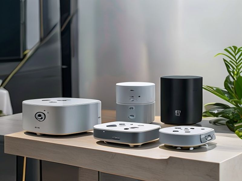 Clean lifestyle product shot of Best AI-Powered Smart Home Hubs of 2026: 5 Matter-Ready Controllers That Cut Energy Costs & Streamline Automation, natural lighting, minimal background, professional review style photography