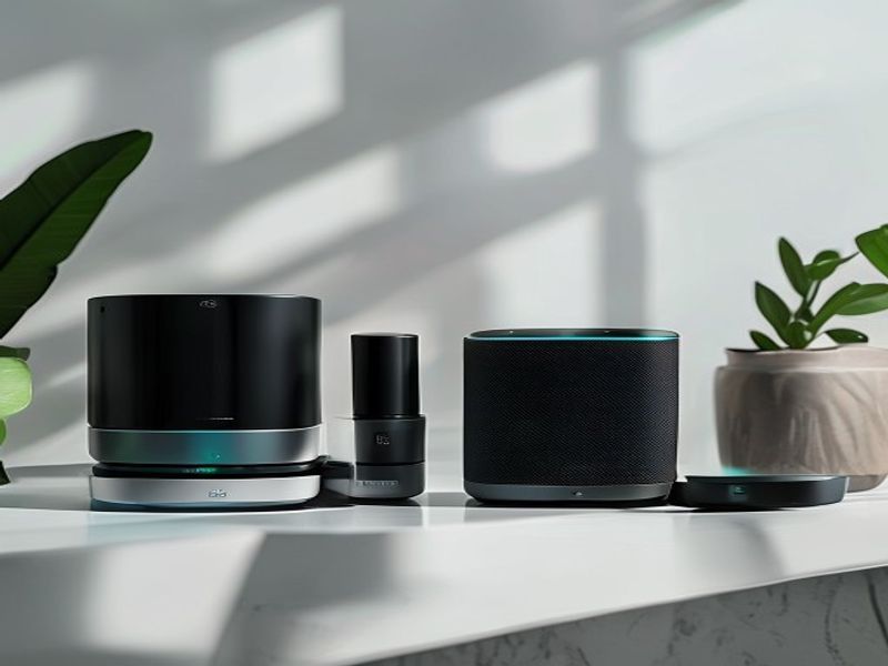 Clean lifestyle product shot of Best Smart Home Gadgets of 2026: 5 AI-Powered Countertop Picks That Slash Energy Bills & Reclaim Space, natural lighting, minimal background, professional review style photography