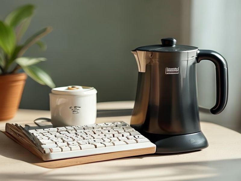 Clean lifestyle product shot of Keyboard vs Coffee Maker: Honest Comparison, natural lighting, minimal background, professional review style photography