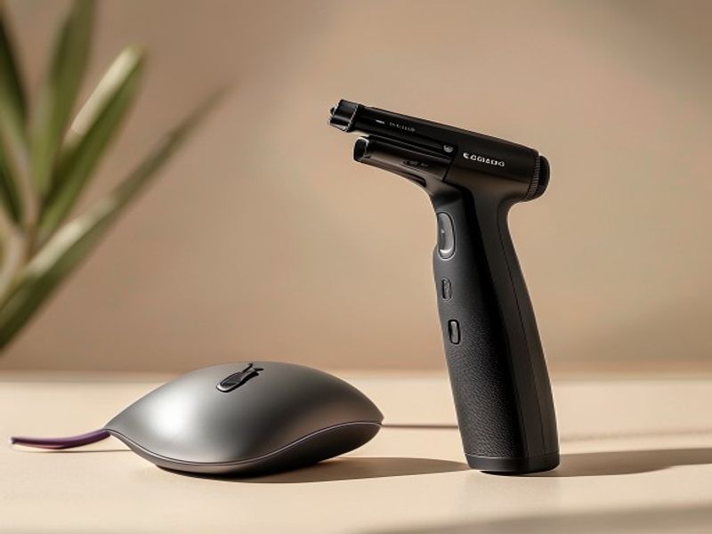 Clean lifestyle product shot of Massage Gun vs Mouse: Honest Comparison, natural lighting, minimal background, professional review style photography