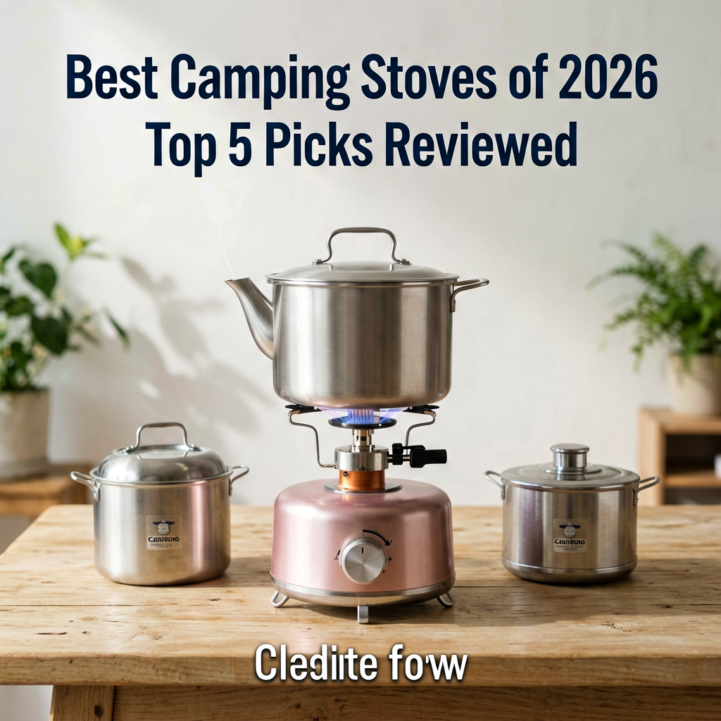 Clean lifestyle product shot of Best Camping Stoves of 2026: Top 5 Picks Reviewed, natural lighting, minimal background, professional review style photography