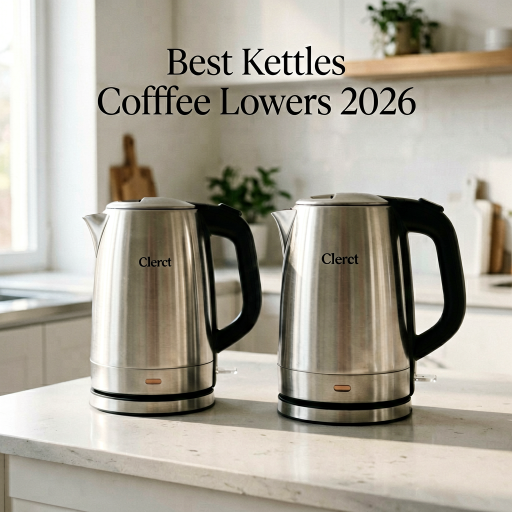 Clean lifestyle product shot of Best Electric Kettles for Coffee Lovers in 2026, natural lighting, minimal background, professional review style photography