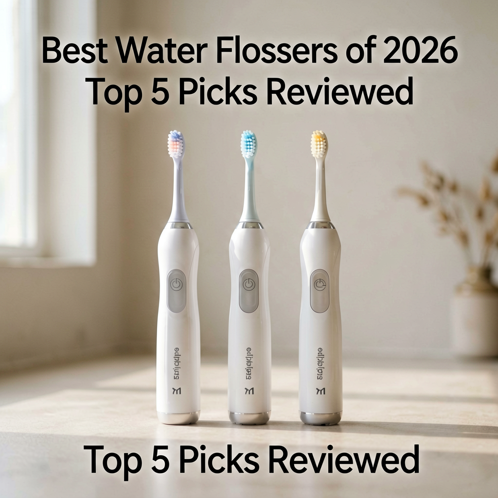 Clean lifestyle product shot of Best Water Flossers of 2026: Top 5 Picks Reviewed, natural lighting, minimal background, professional review style photography