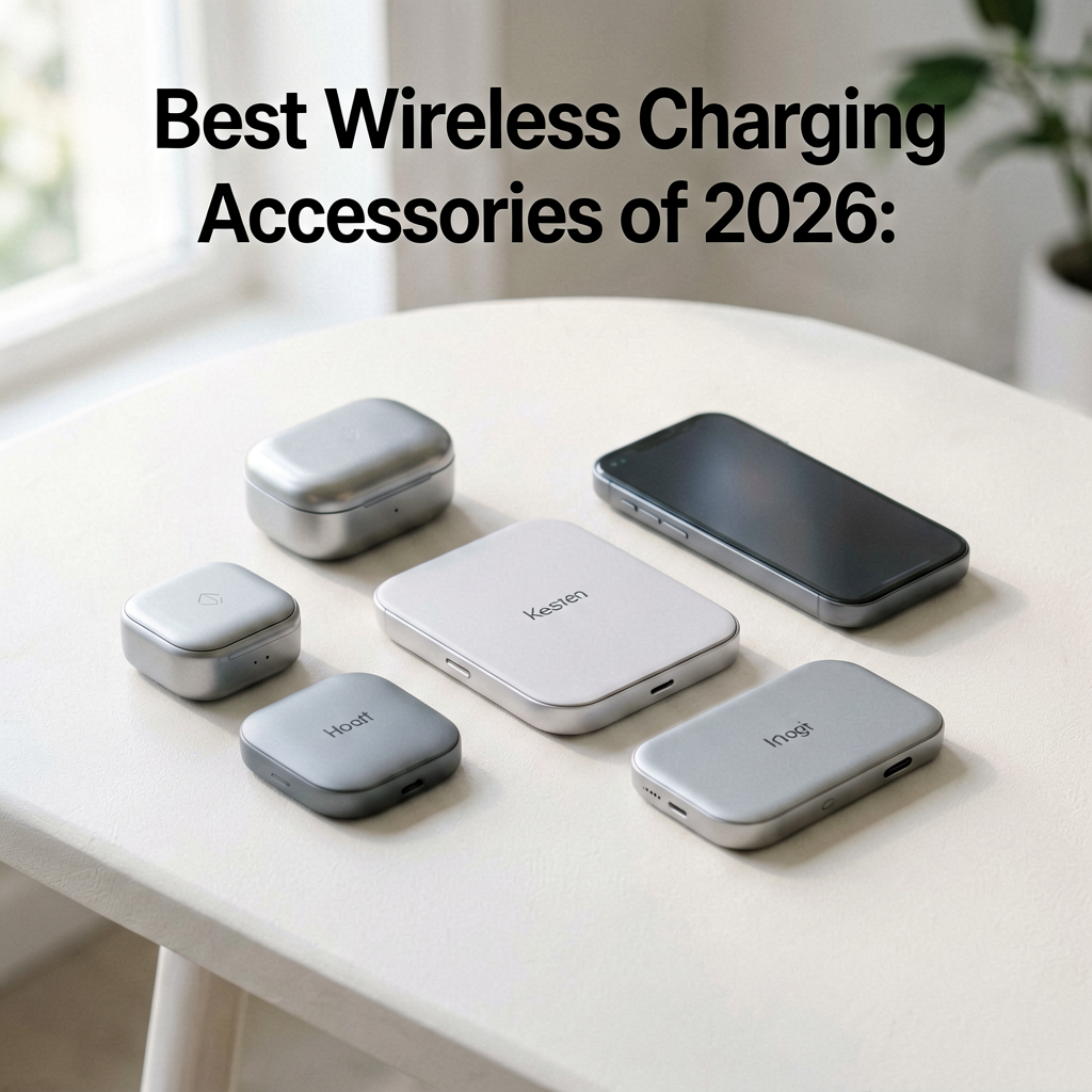 Clean lifestyle product shot of Best Wireless Charging Accessories of 2026:, natural lighting, minimal background, professional review style photography