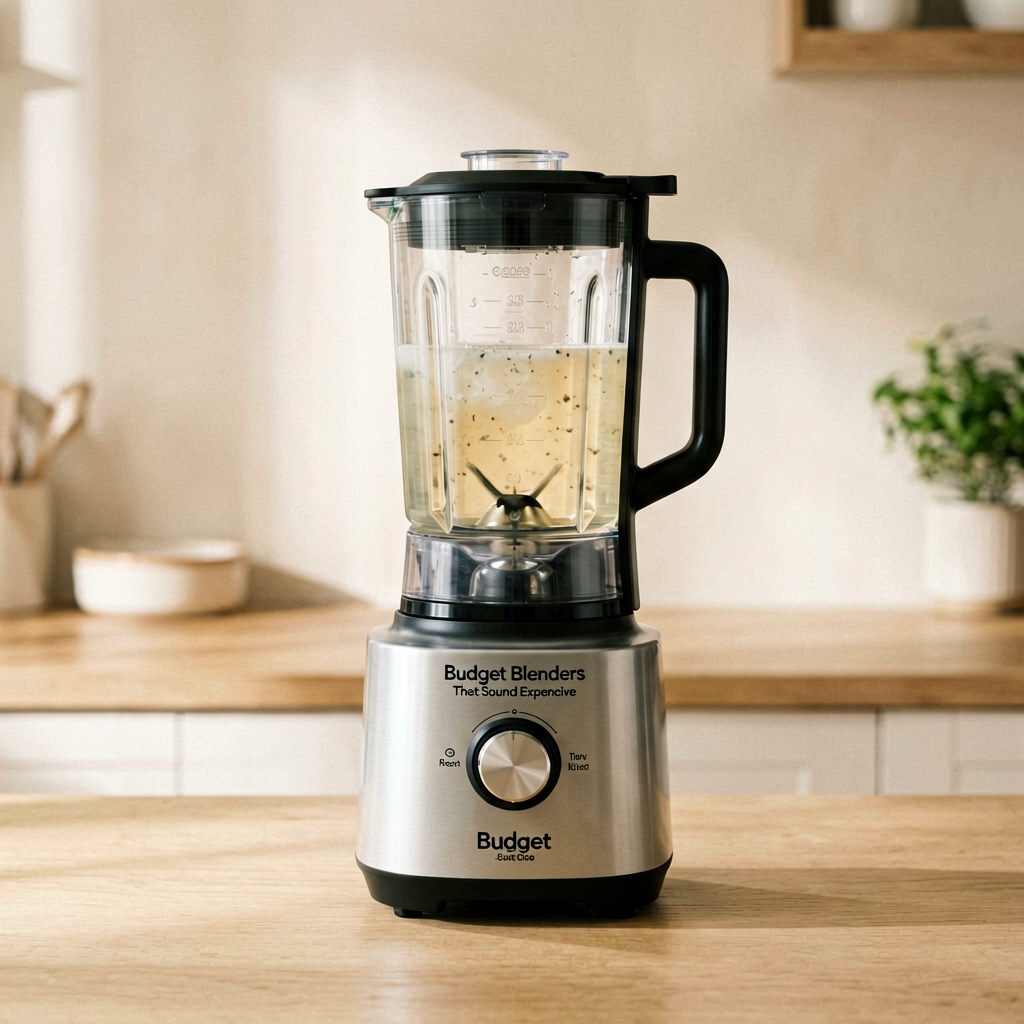 Clean lifestyle product shot of Budget Blenders That Sound Expensive, natural lighting, minimal background, professional review style photography