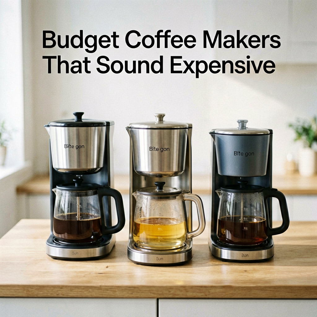 Clean lifestyle product shot of Budget Coffee Makers That Sound Expensive, natural lighting, minimal background, professional review style photography