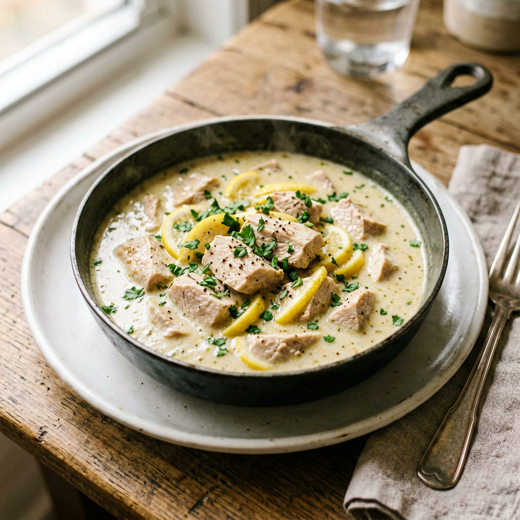 One-Pan Chicken Soup with Lemon Herb