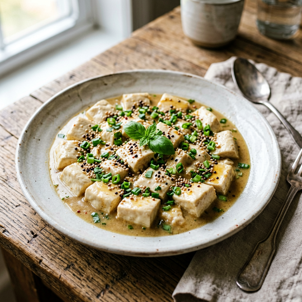 Tofu and Quinoa Soup (American)