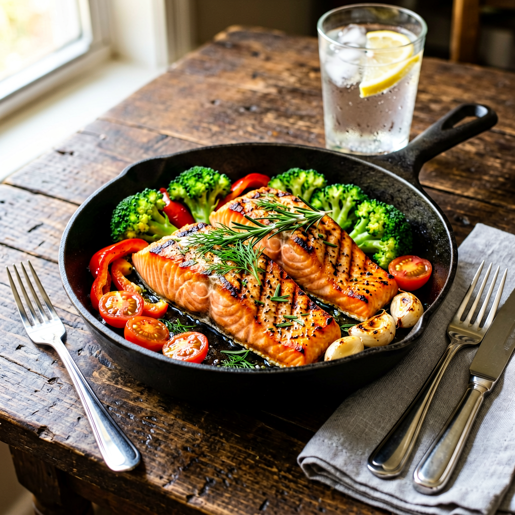 American Salmon Skillet for Date Night
