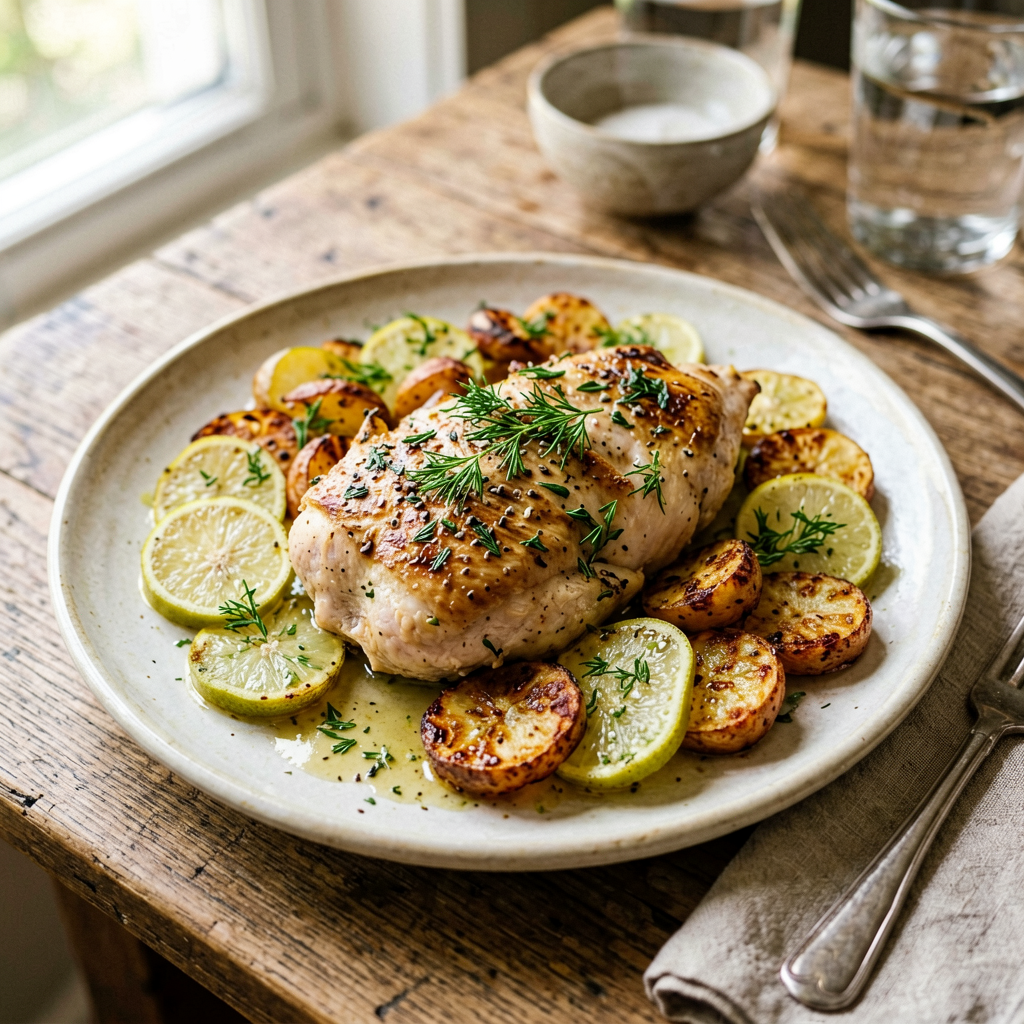 One-Pan Lemon Herb Chicken with Crispy Potatoes
