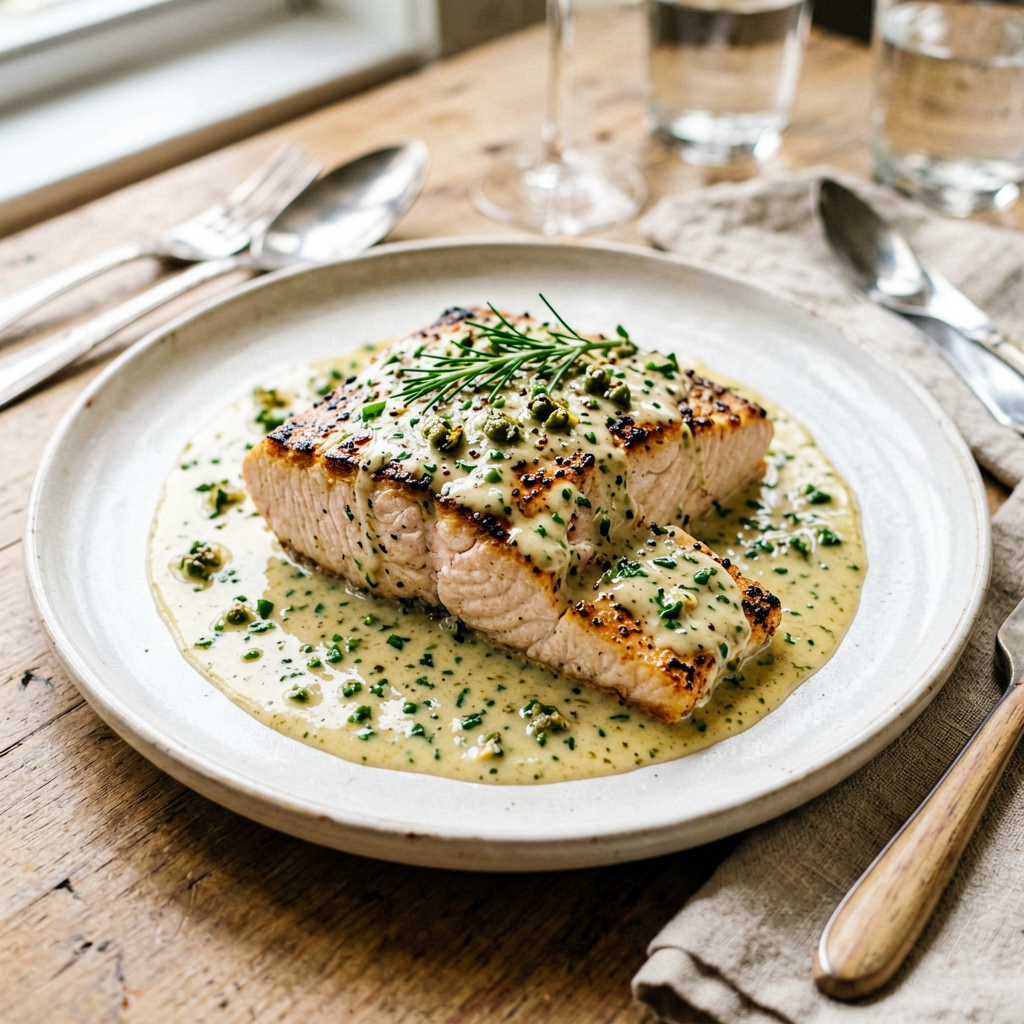 One-Pan Salmon Roast with Creamy