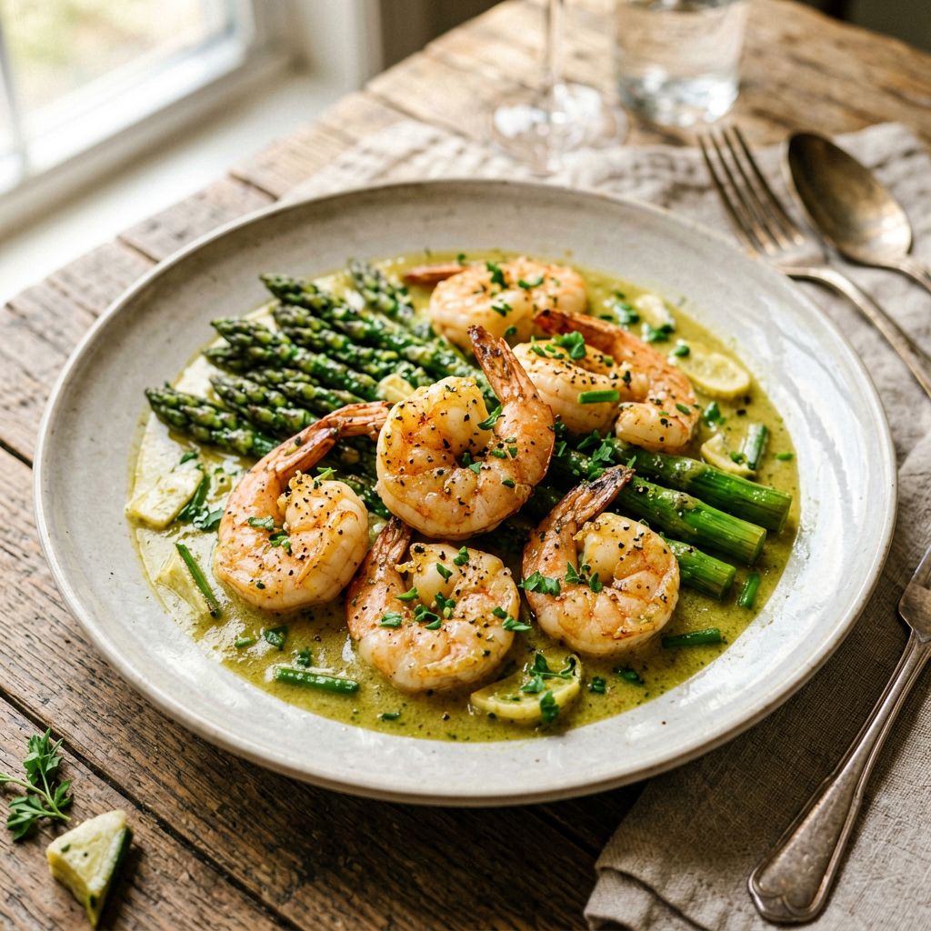 Shrimp and Asparagus Curry (Asian)